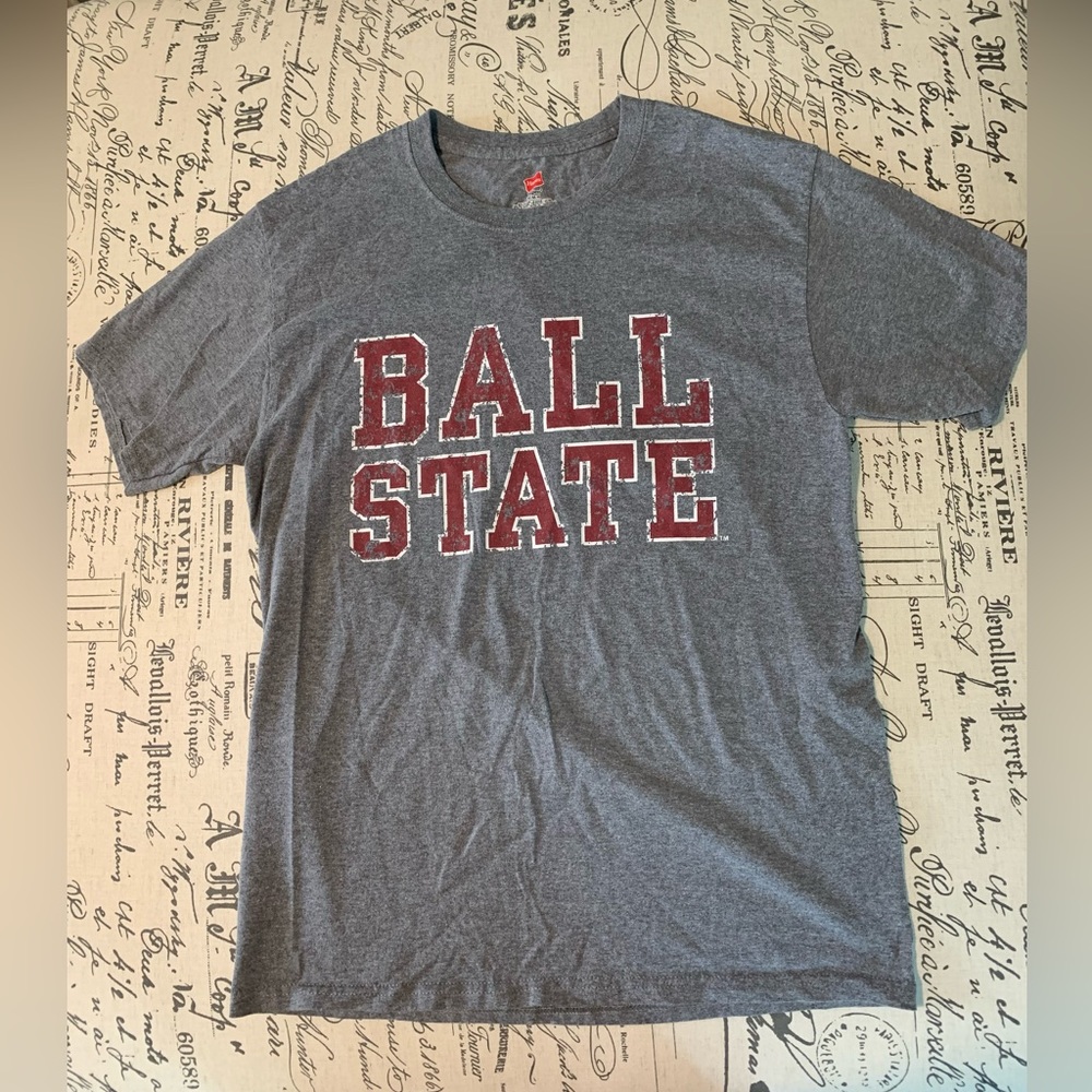 Hanes tagless Ball State T-Shirt.